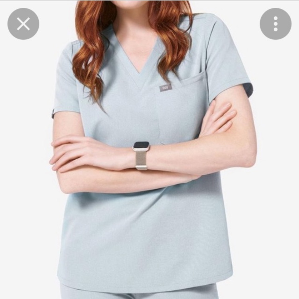 FIGS LIMITED EDITION COLOR! Dusty Blue Catarina Scrub Top